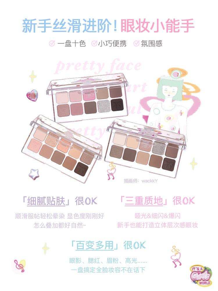 Wackky 10 Colors Eyeshadow Palette 7.5g