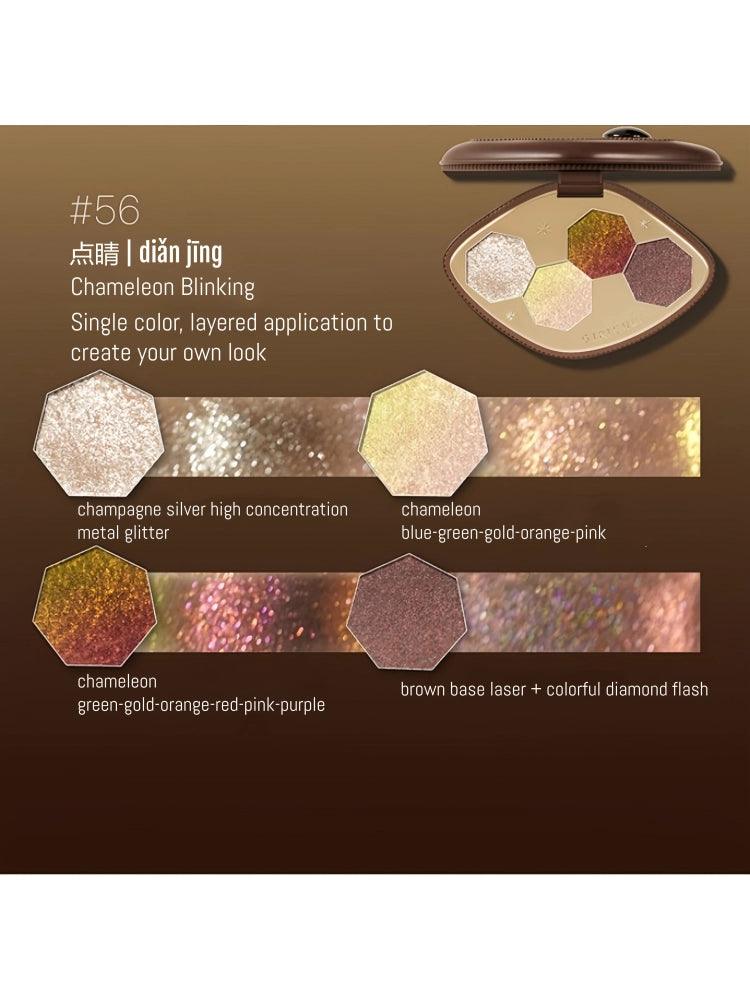 4 Colors Eyeshadow Palette Gold Rush 4g