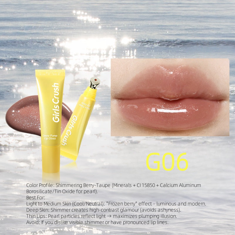 GirlsCrush Dewy Pump Lip Gloss 12ml