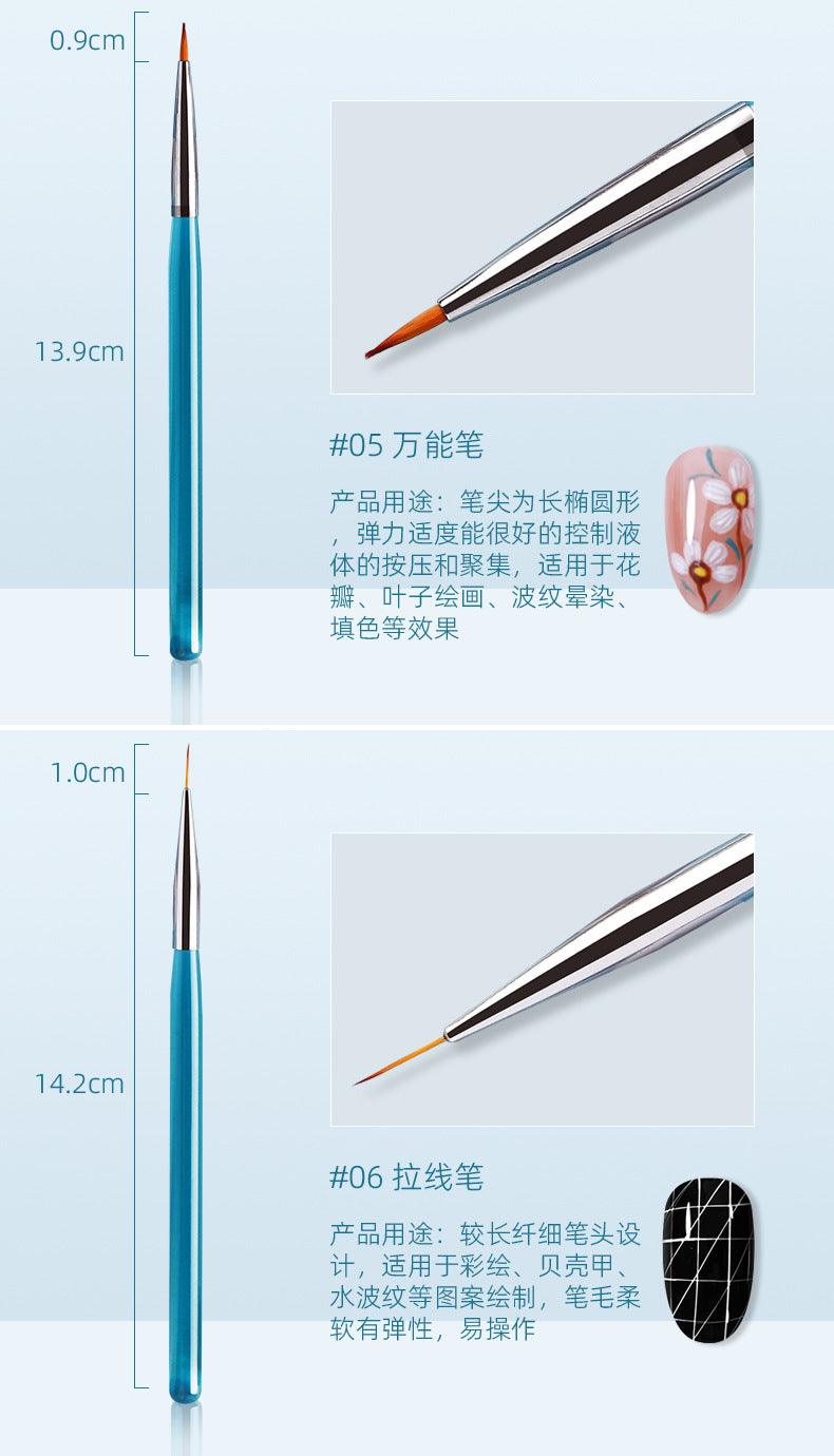 Nail Art Brush Set 6 In YSN018 - Chic Decent