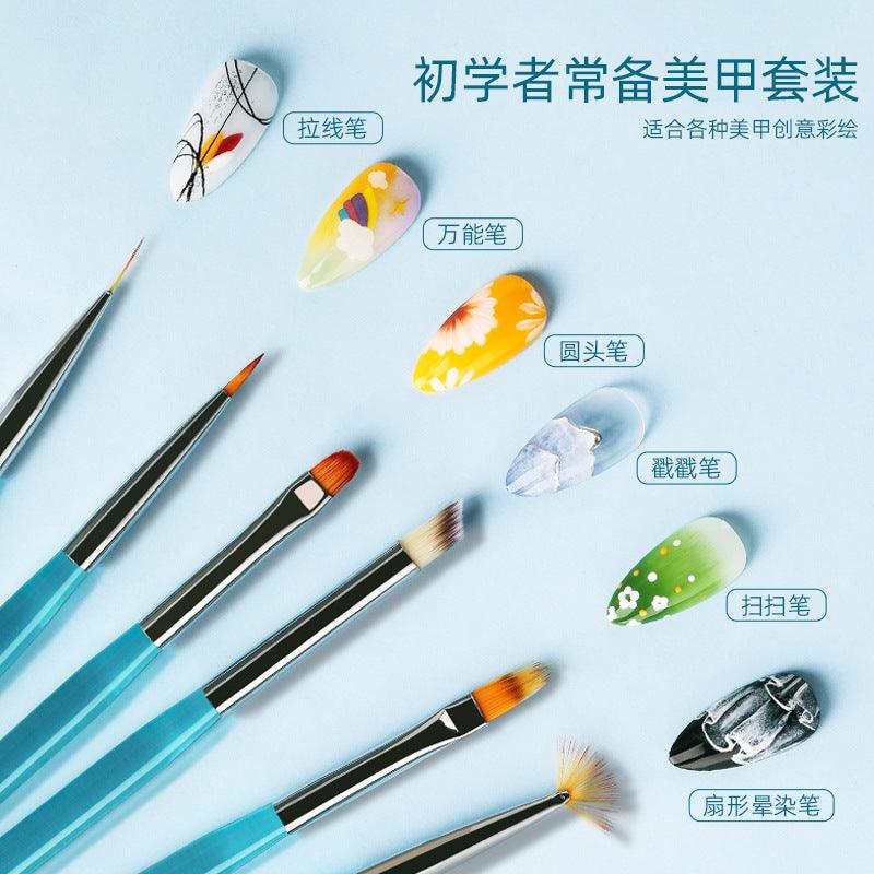 Nail Art Brush Set 6 In YSN018 - Chic Decent