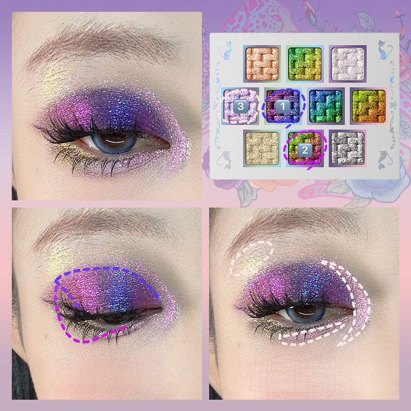 10 Colors Chameleon Eyeshadow Palette Lunar Mirage 7g