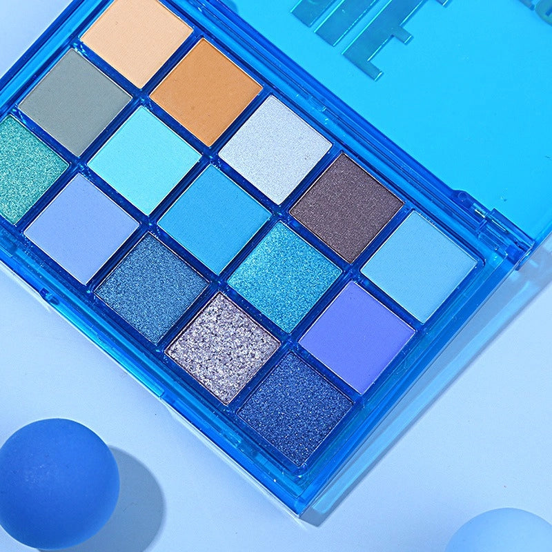 15 Colors Eyeshadow Palette Blue Tonic 10.8g