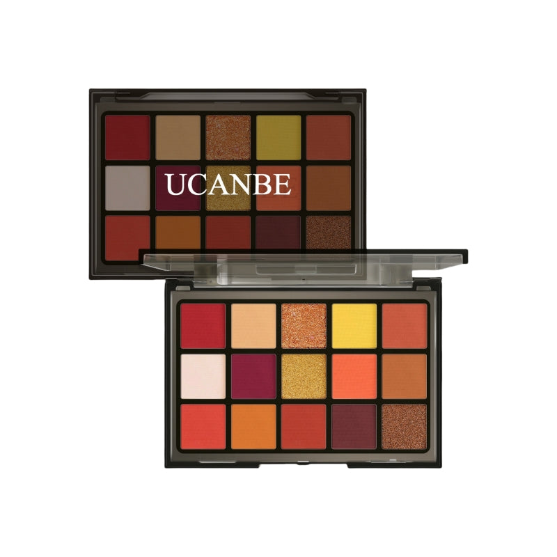 15 Colors Eyeshadow Palette Sunset Orange 10.8g