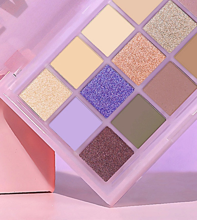 15 Colors Eyeshadow Palette Taro Milktea 10.8g