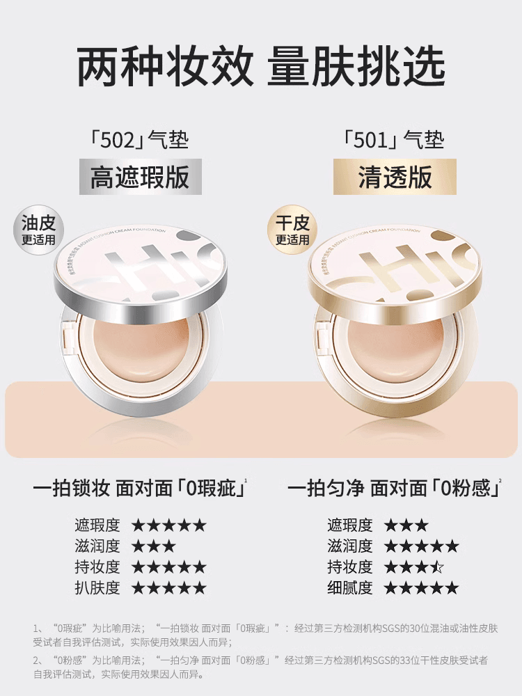 Chioture Radiant Cushion Cream Foundation COT059 - Chic Decent