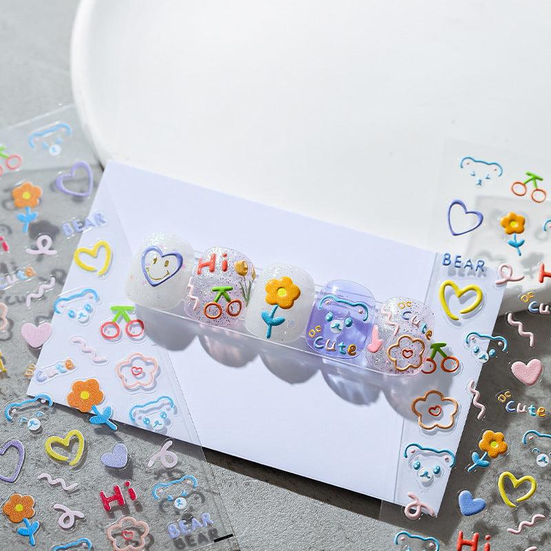 DIY Nail Stickers Nail Art MN072F - Chic Decent