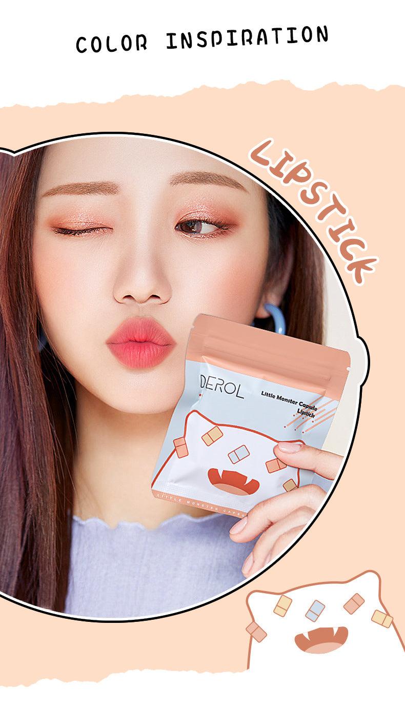 【FREE GIFT】DEROL Little Monster Capsule Lipstick 8 Shades In DR040 - Chic Decent