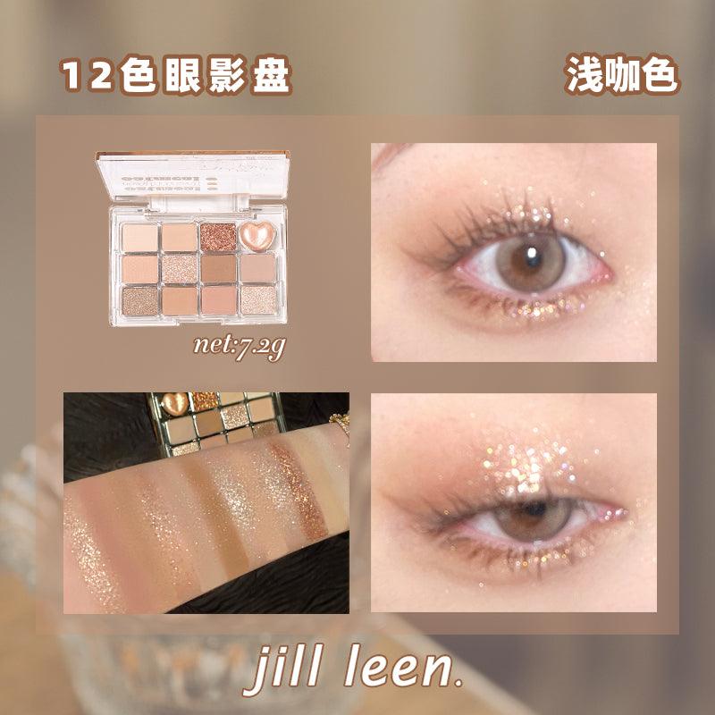 【NEW Butterfly】JILL LEEN Pretty 12 Colors Eyeshadow Palette JL019 - Chic Decent