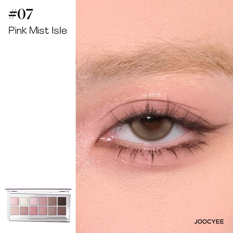 [#07 Pink Mist lsle ] Joocyee 12 Shades Eyeshadow Palette 14g