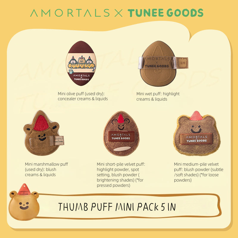 TUNEE GOODS Thumb Puff Mini Pack 5 In