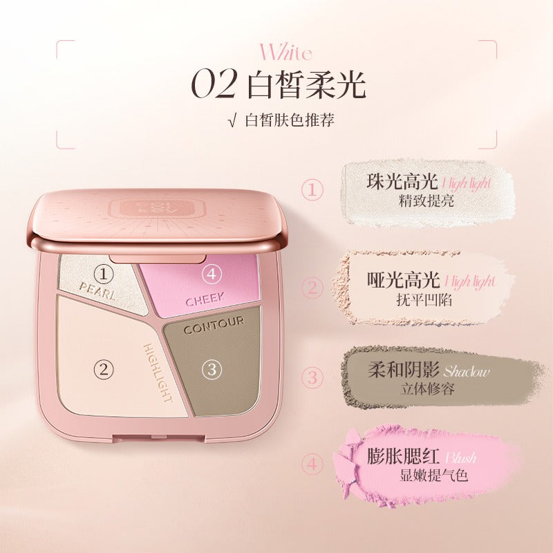 Stereo Sculpting Four Colors Contour Palette 17g