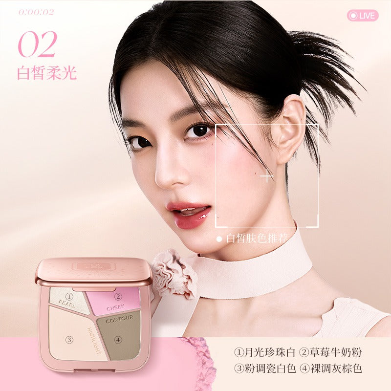 Stereo Sculpting Four Colors Contour Palette 17g