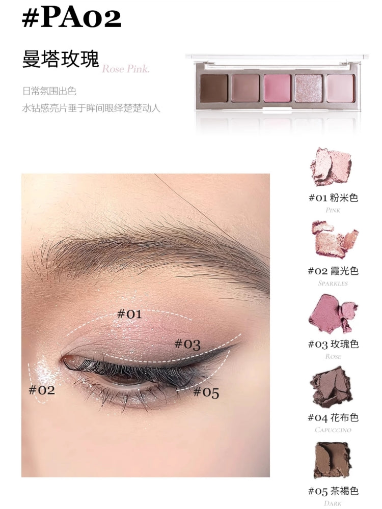 Eunarz Five Colors Eyeshadow 5g