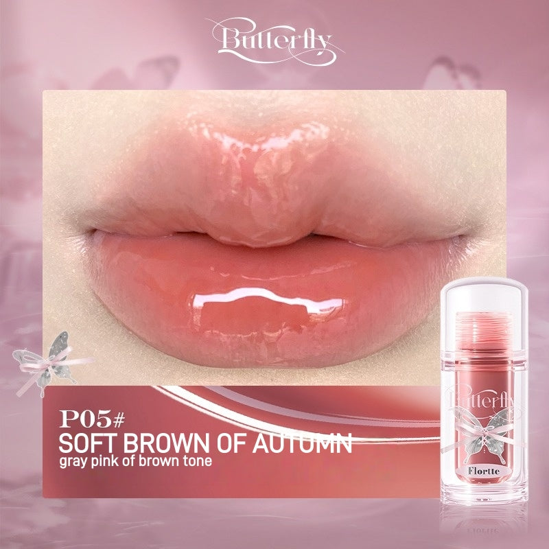 Flortte Twin Butterfly Series Lip Serum Twin P 1.9g