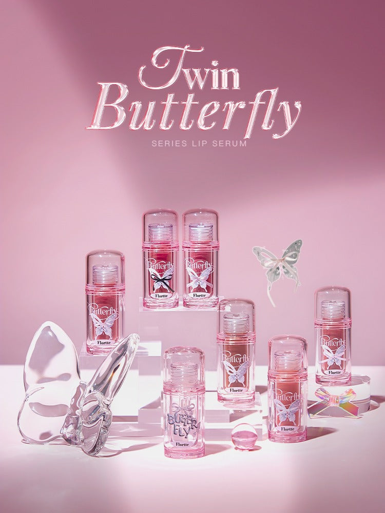 Flortte Twin Butterfly Series Lip Serum Twin P 1.9g
