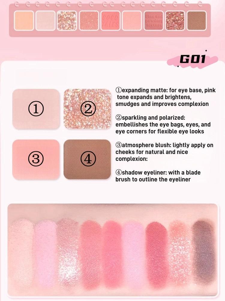 GOGO TALES 9 Colors Eyeshadow Palette 11g