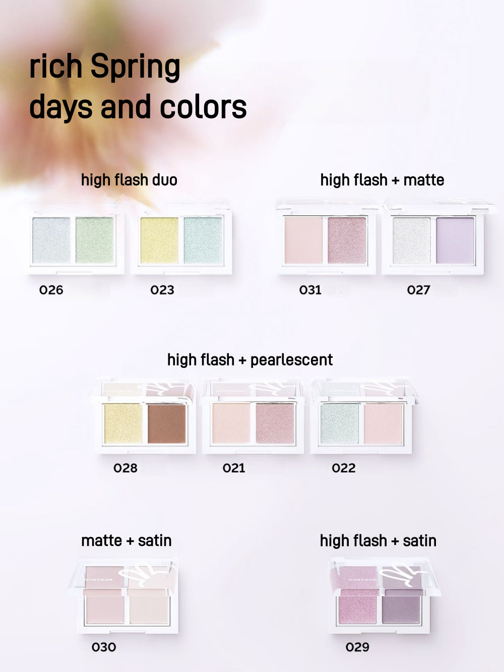 HYNTOOR Rich Spring of Flowers Eyeshadow Duo 3g