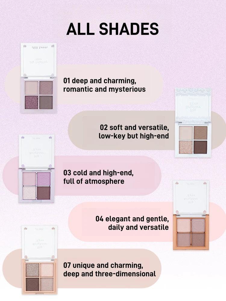 JILL LEEN Four Colors Eyeshadow Palette 3.8g