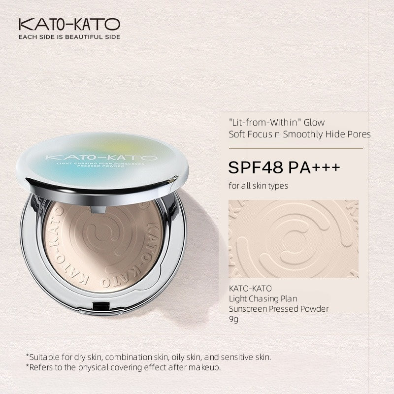 KATO-KATO Light Chasing Plan Sunscreen Pressed Powder 9g SPF48 PA+++