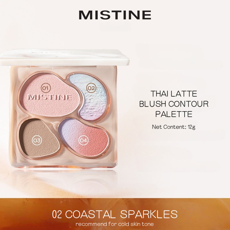 Mistine Thai Latte Blush Contour Palette 12g