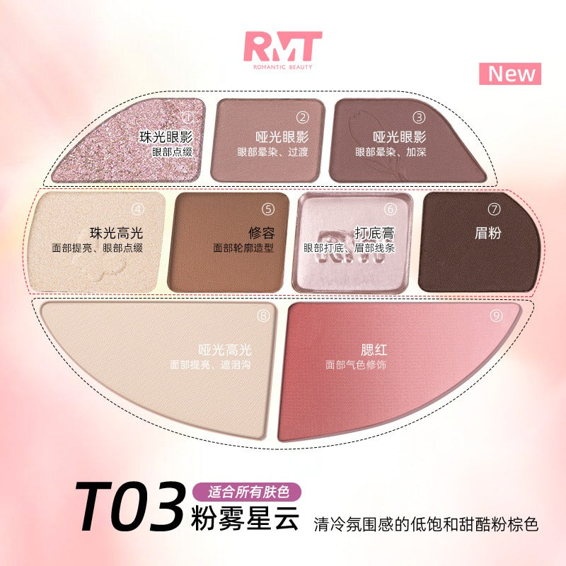 Romantic Beauty Floral Comprehensive Makeup Palette 14g