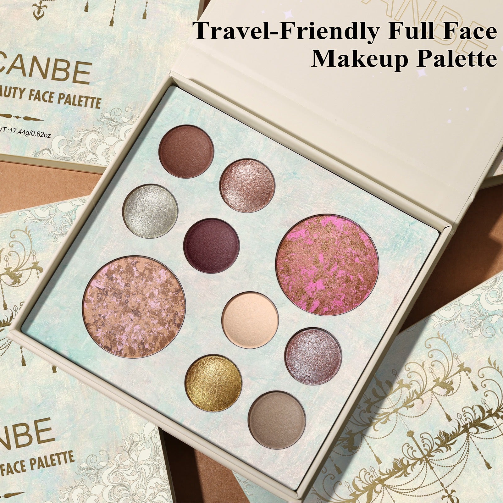 10 Color Baked Beauty Face Palette 17.44g