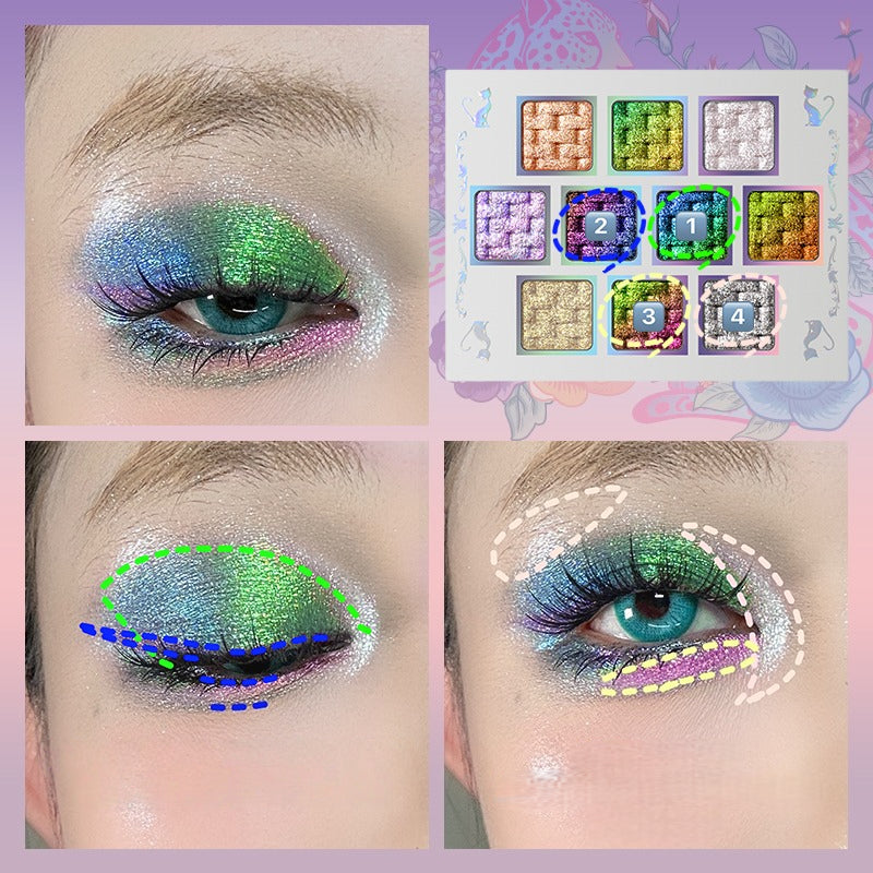 UCANBE 10 Colors Chameleon Eyeshadow Palette Lunar Mirage 7g