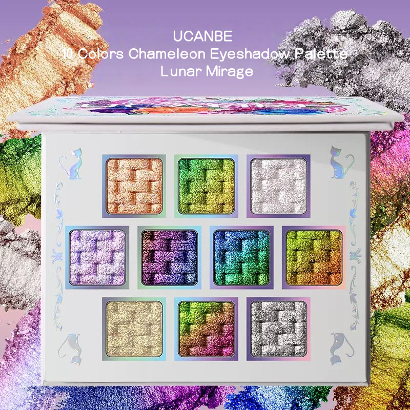 UCANBE 10 Colors Chameleon Eyeshadow Palette Lunar Mirage 7g