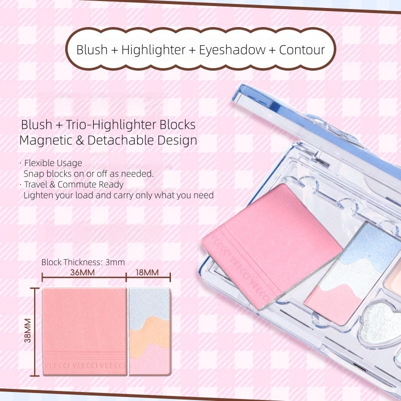 Veecci - Color Block Multi Function Eyeshadow Palette 11g