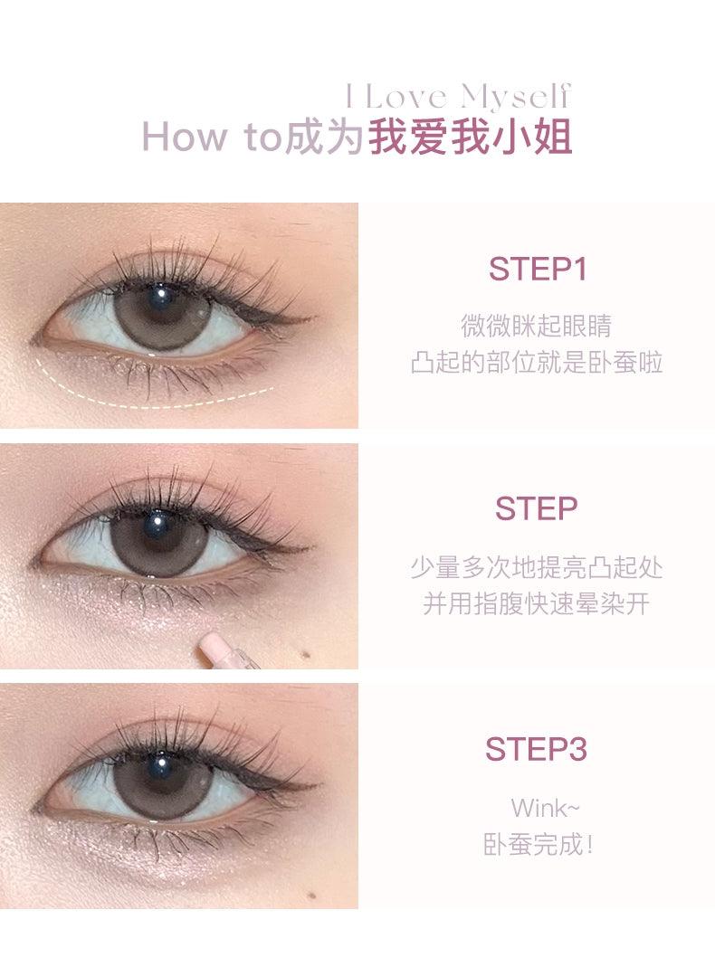 【NEW 8#-11#】FLORTTE I Love Myself Silkworm Eyeshadow Pen FLT036 - Chic Decent